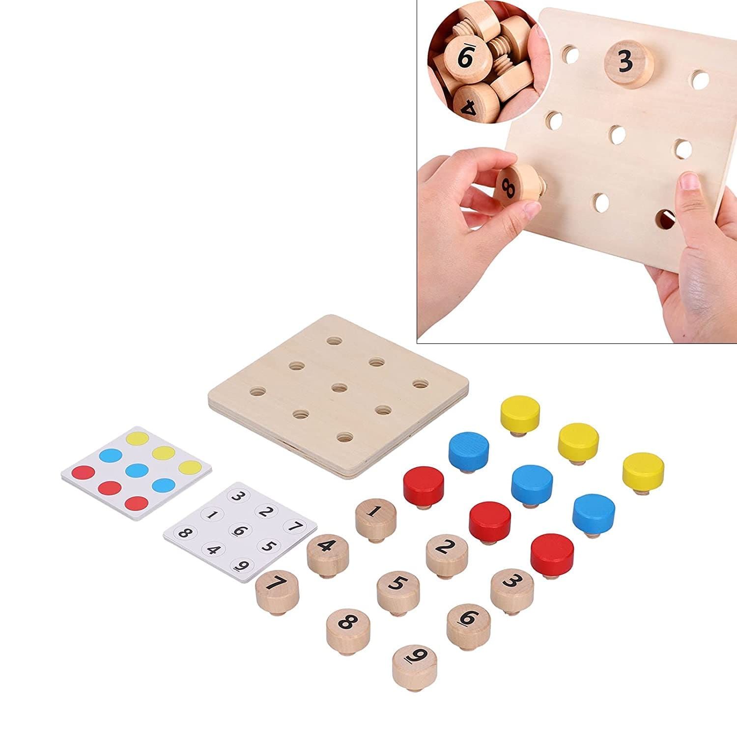 Wooden Screw math  toy view 4