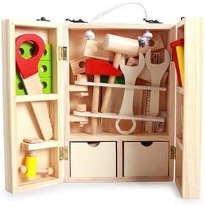 Wooden Toy Simulation Disassembly Tool Box