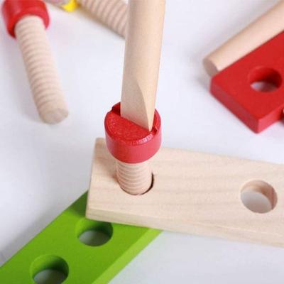 Wooden Toy Simulation Disassembly Tool Box