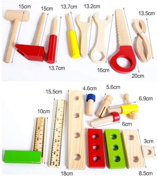 Wooden Toy Simulation Disassembly Tool Box view 4
