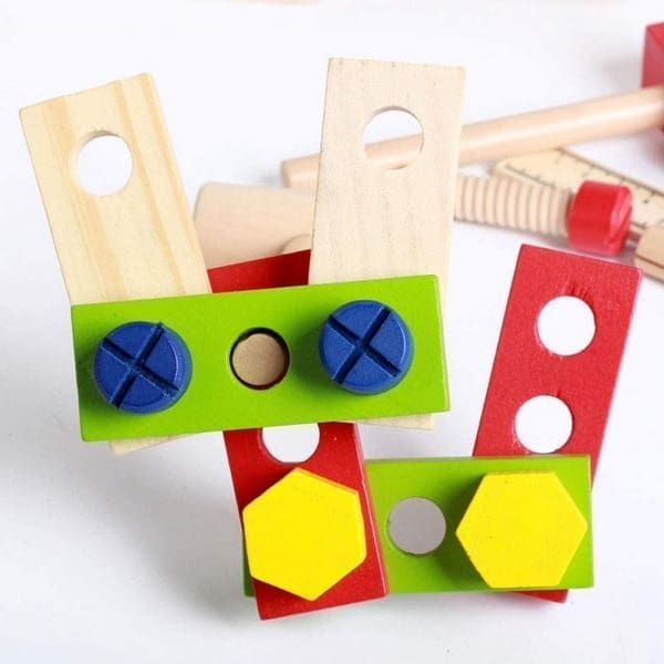 Wooden Toy Simulation Disassembly Tool Box view 5