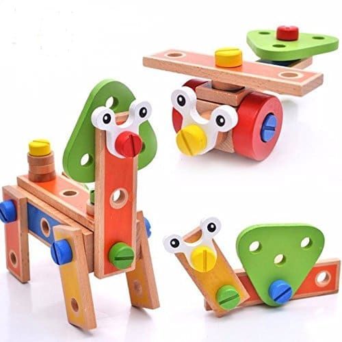 Wooden DIY Mechanix building Blocks view 4