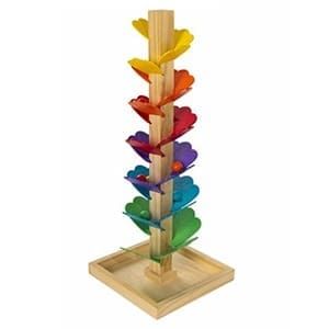Wooden Flower marble run view 3